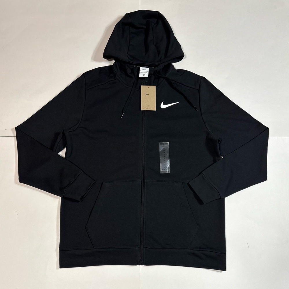 Nike Dry Graphic Men's Dri-FIT Full Zip Hoodie Hooded Sweatshirt CZ6376-010 sz M